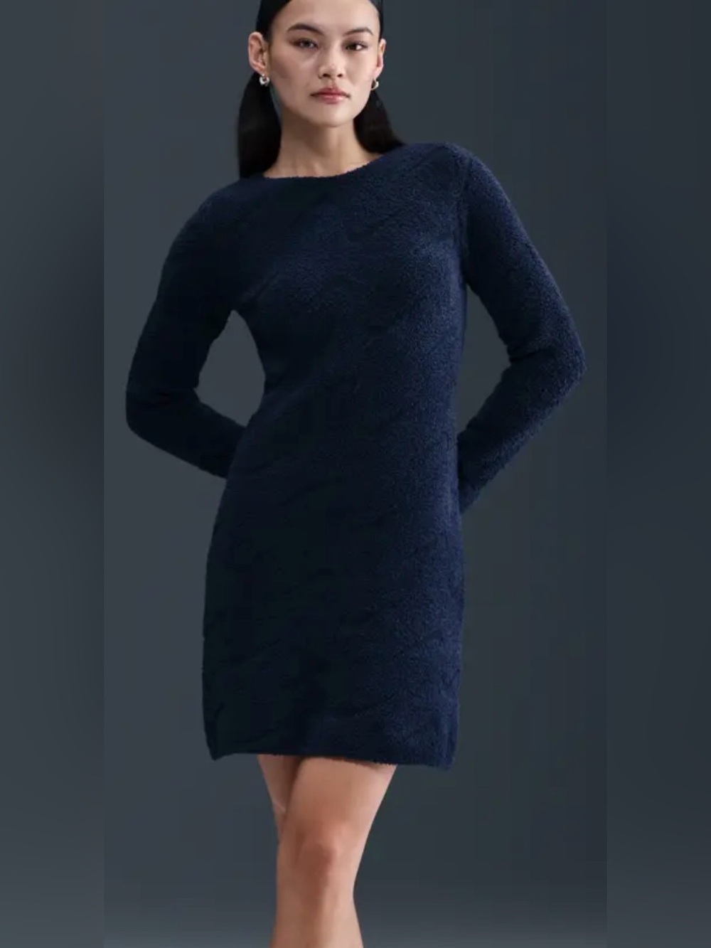 NIKE Sportswear Phoenix Cozy Bouclé Slim Knit Dress NWT S